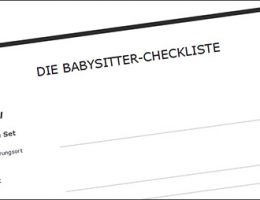 Die Checkliste für Babysitter