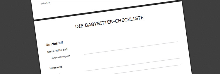 Die Checkliste für Babysitter